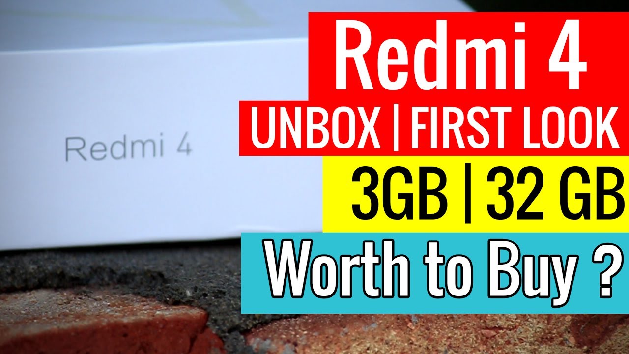 Xiaomi Redmi 4 | 3GB - 32GB Black | UNBOXING & First Look  | Best Budget Smartphone ?