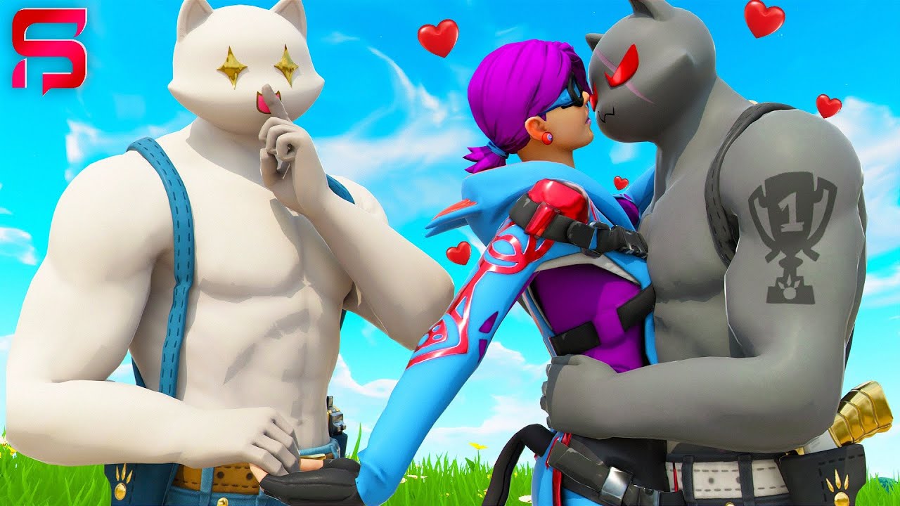 SHADOW MEOWSCLES FAKE KISS makes VIX FALL IN LOVE... ( Fortnite )