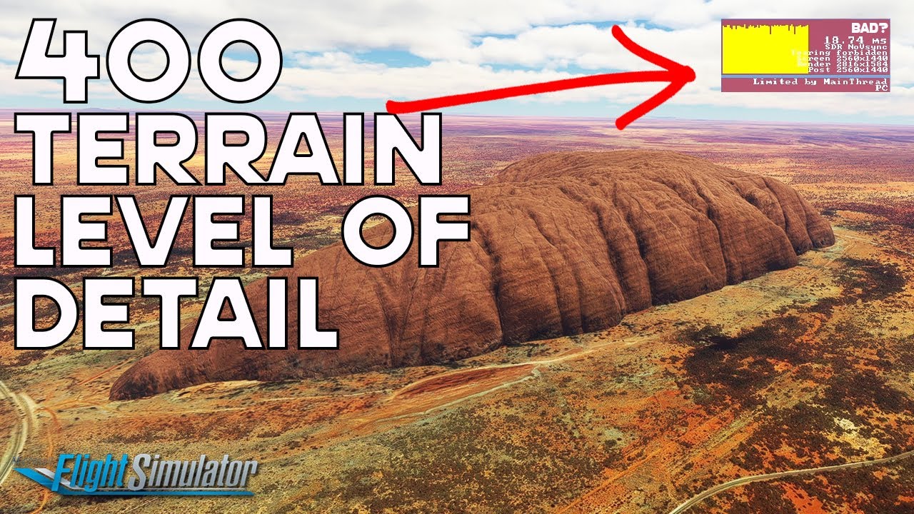 Does Terrain Detail Level 400 Destroy Frame Rates? | Microsoft Flight Simulator