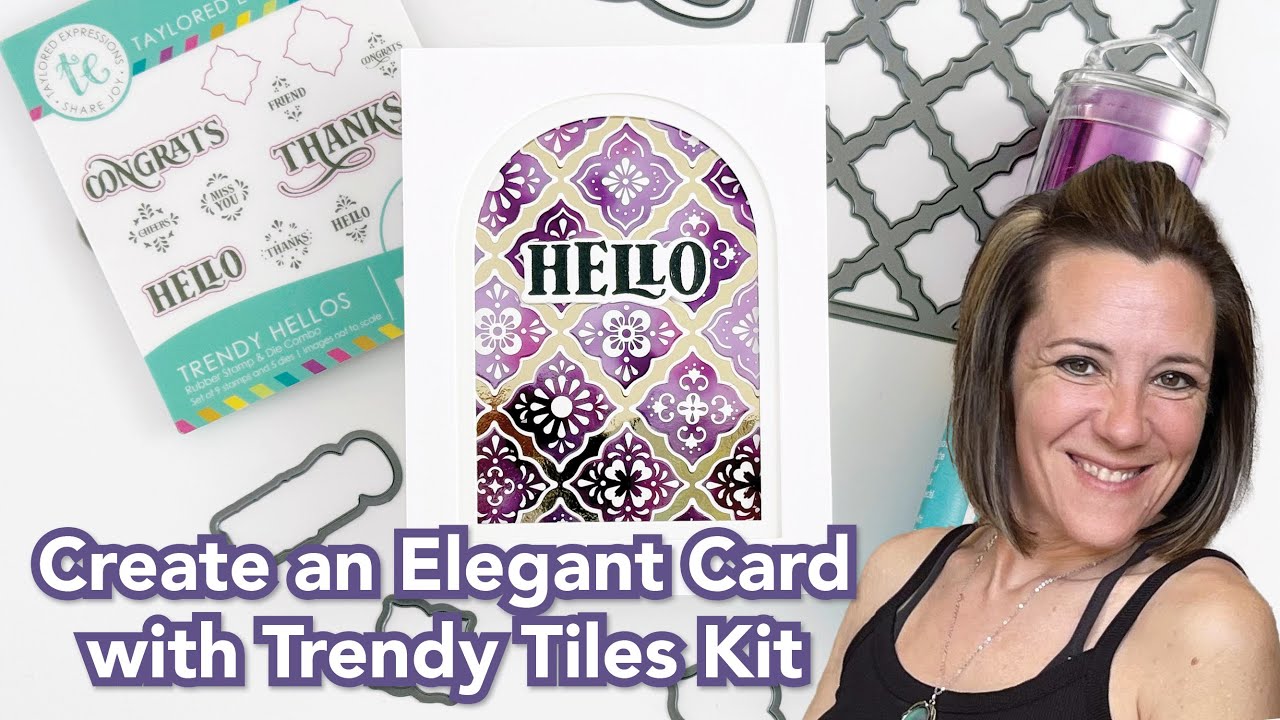 Foiling Fun: Creating an Elegant Card with TE's Trendy Tiles Kit | @MindyEggenDesign