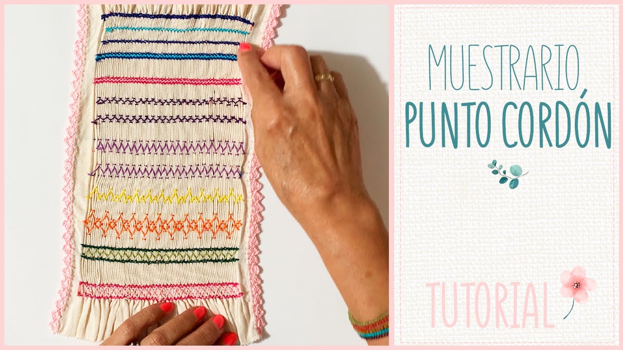 HAZ TU primer MUESTRARIO BORDADO SMOCK con el PUNTO CORDÓN