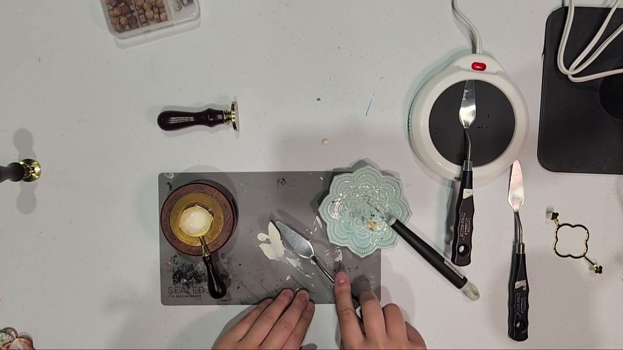 Creating a Two-Tone Wax Seal Using the 'Scrape & Press' Method