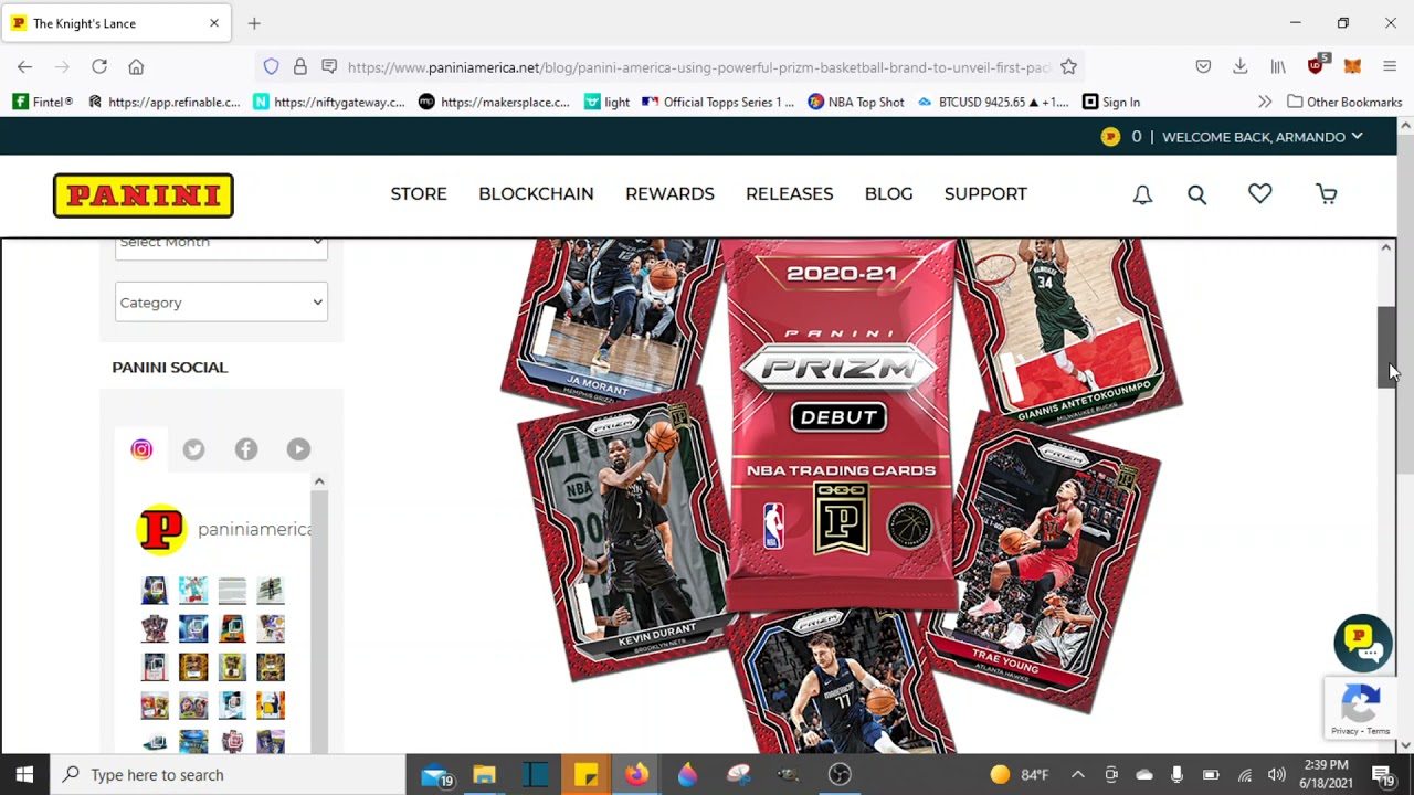 Panini Prizm NBA NFT Pack Opening Debut