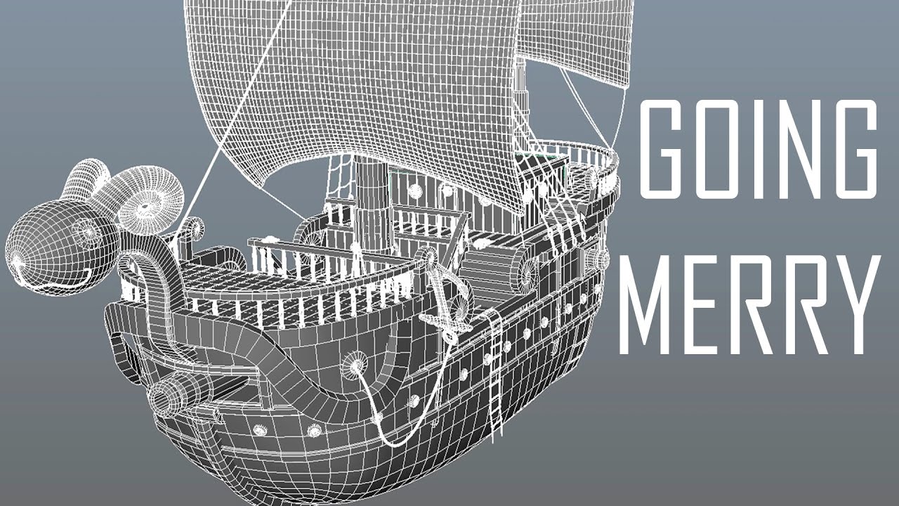 One Piece Going Merry ~ 3D Modeling Timelapse