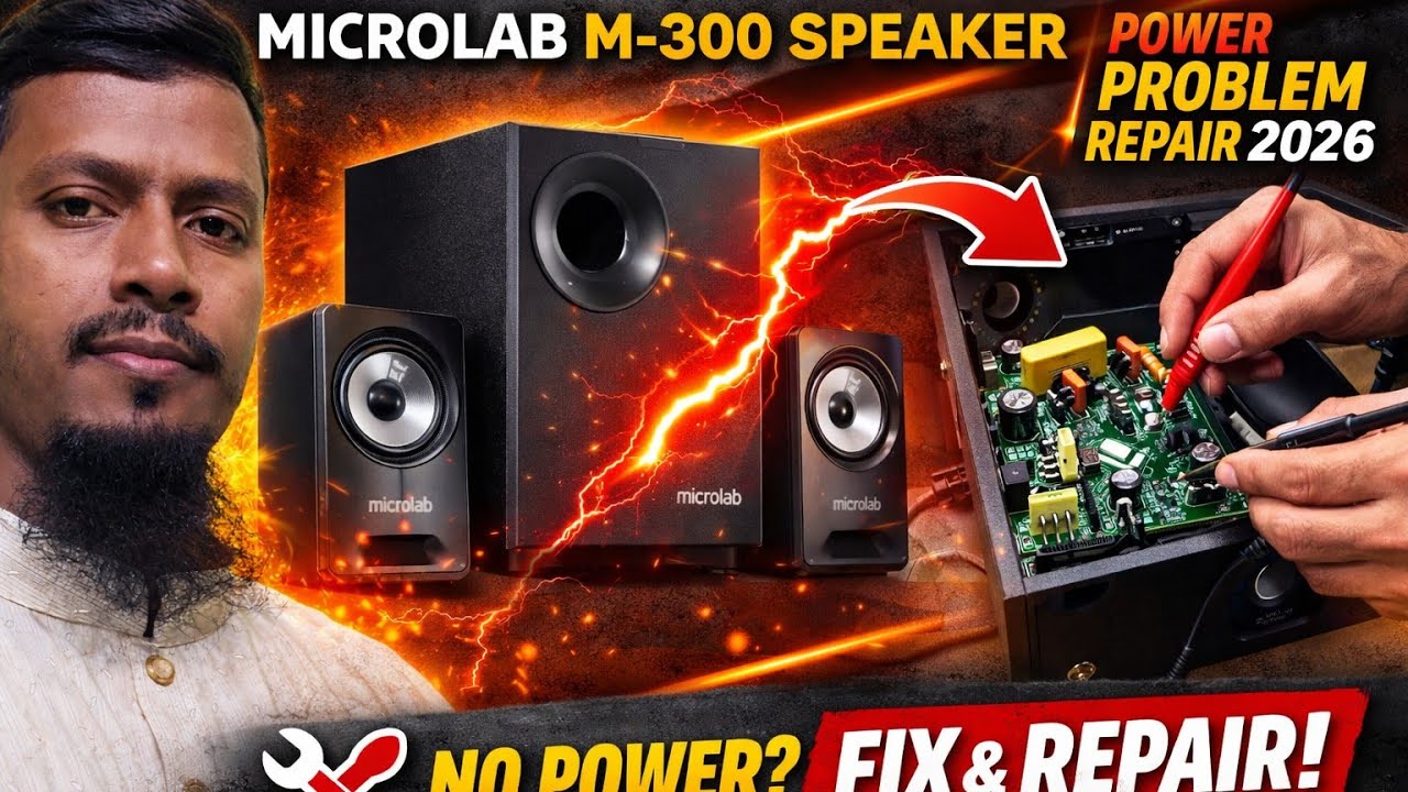 Microlab M-300 Speaker Power Problem Repair 2026 | Computer Service 2026