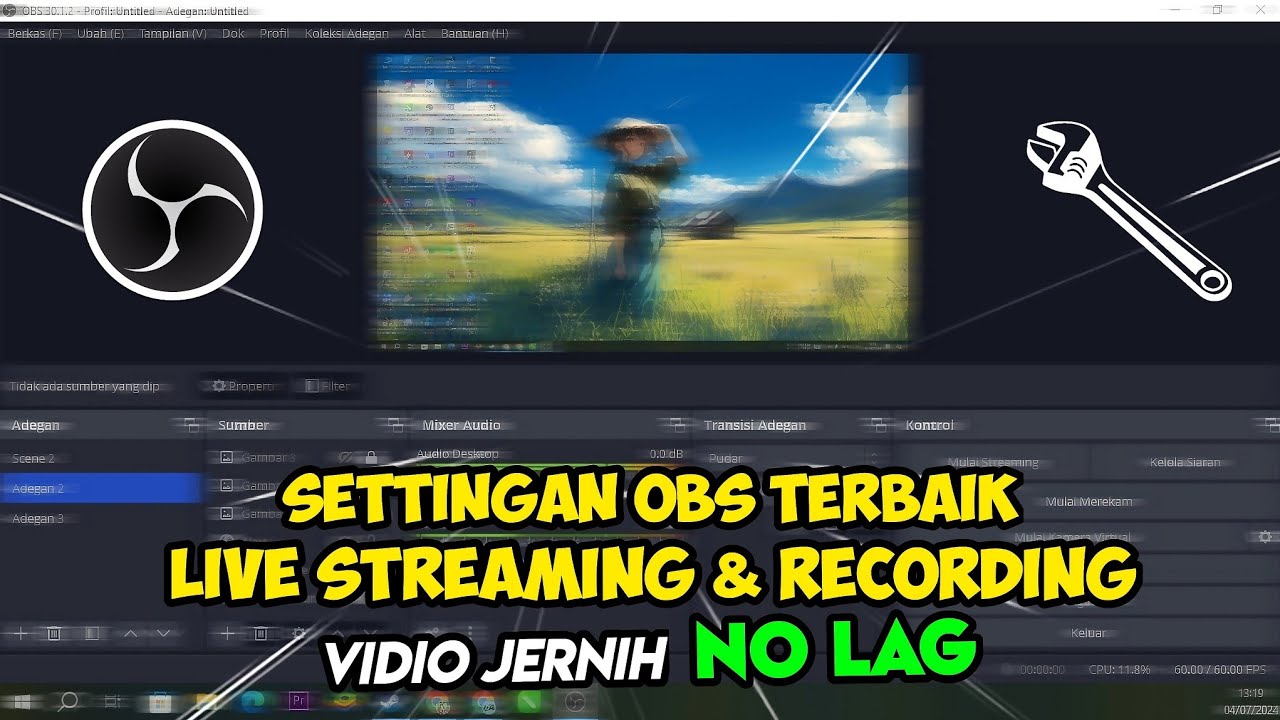 Cara Setting OBS Studio Untuk Live Streaming & Recording!! Hasil Vidio Jernih, No Lag