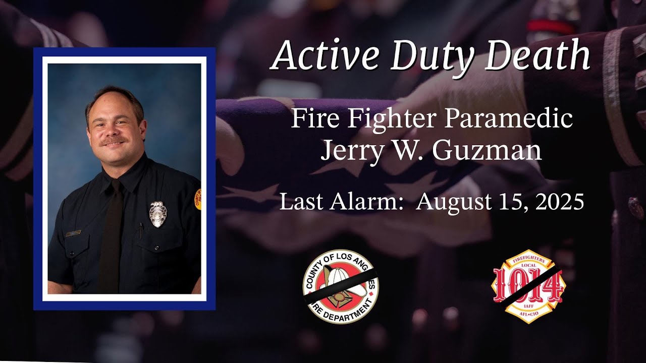 Flag Ceremony for Fire Fighter Paramedic Jerry W. Guzman