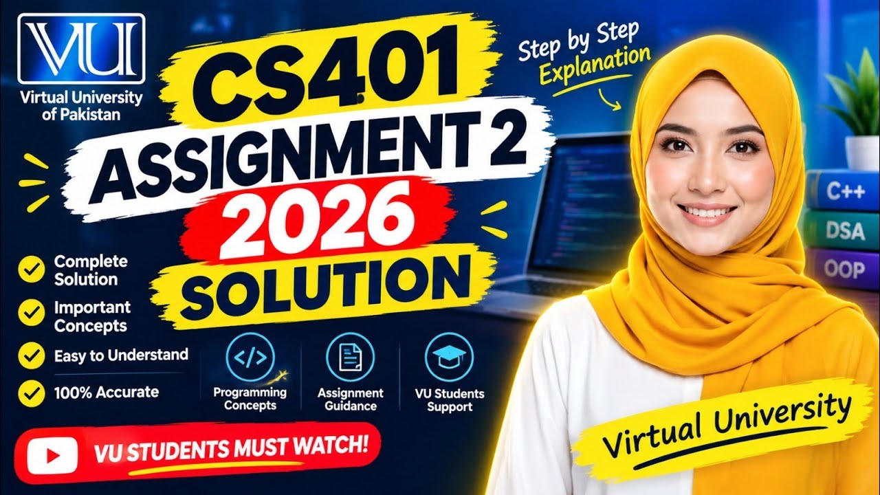 CS401 Assignment 2 Solution 2026 | Virtual University||Summer Semester 