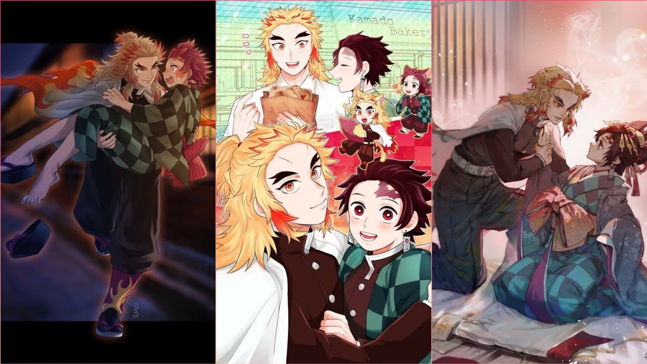 #TikTok 🍀Anime Yaoi 🍀Kimetsu No Yaiba🍀 ( Tanjiro x Rengoku )🍀