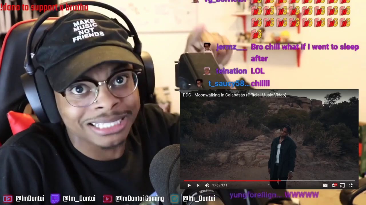 ImDontai Reacts To DDG Moonwalking In Calabasas