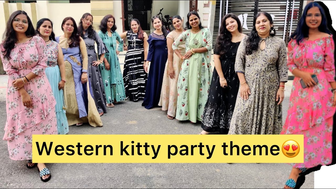 Unique Western theme feshion / kitty party theme / games fun / friends / masti / 21 days vlogging