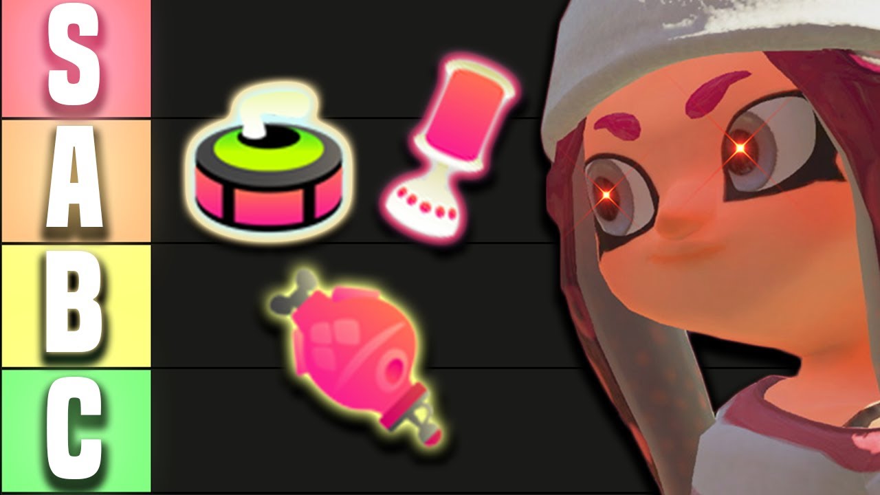 Kiver Ranks Splatoon 2 Sub Weapons! (TIER LIST)