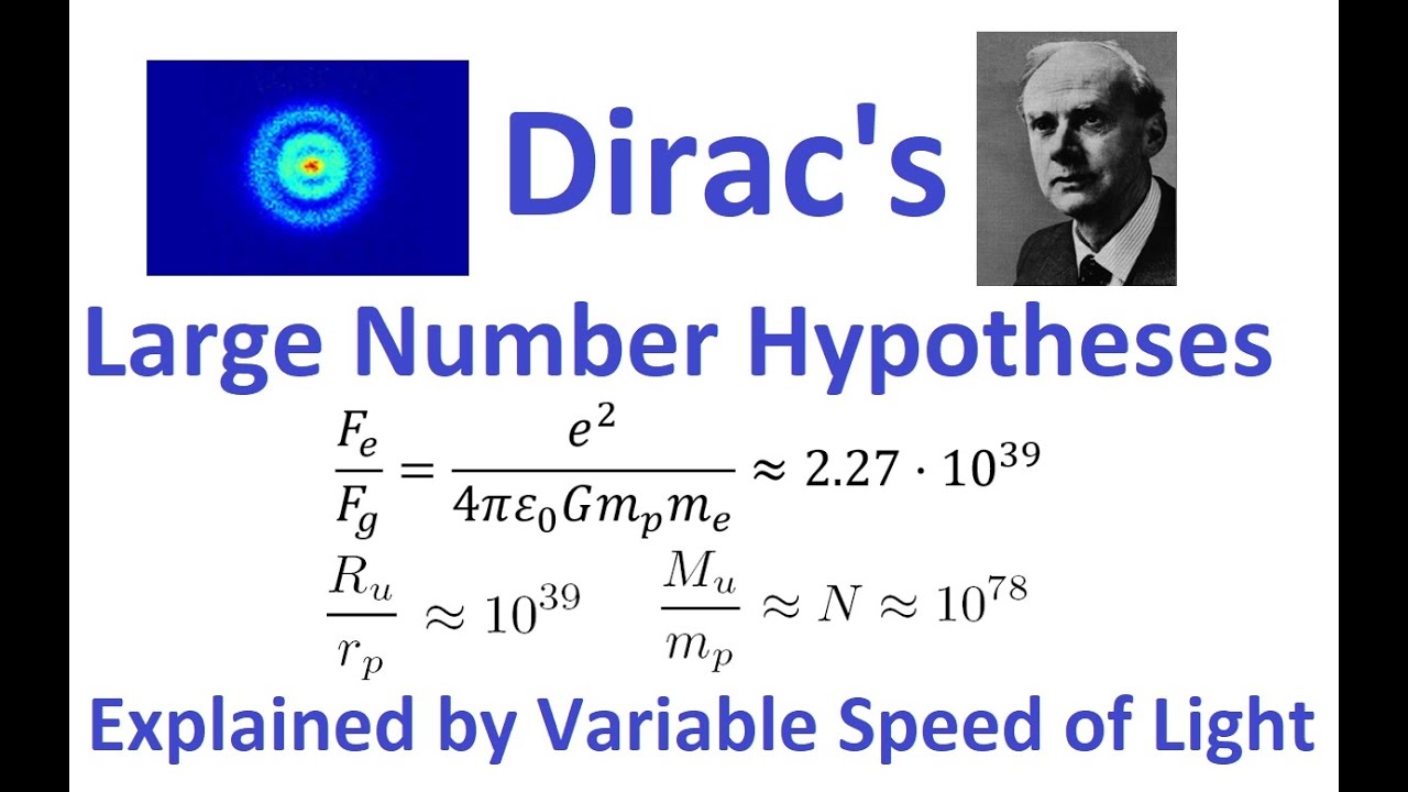Dirac's Large Numbers and Variable Speed of Light