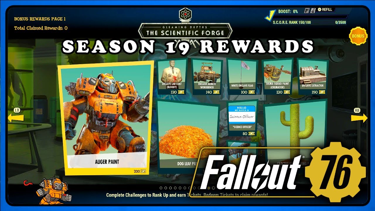 Fallout 76: SEASON 19 ALL Rewards Revealed! Starts: 03 December 2024
