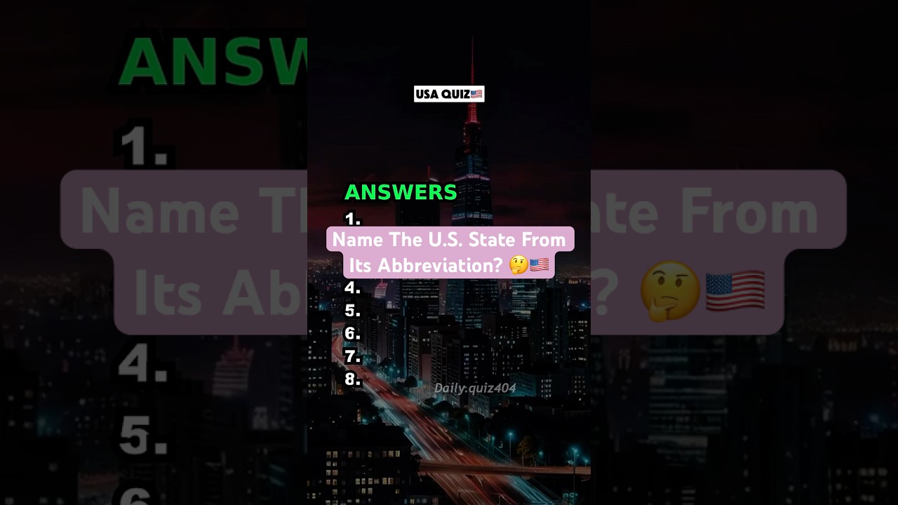 Назовите штат США по его аббревиатуре? 🤔🇺🇸