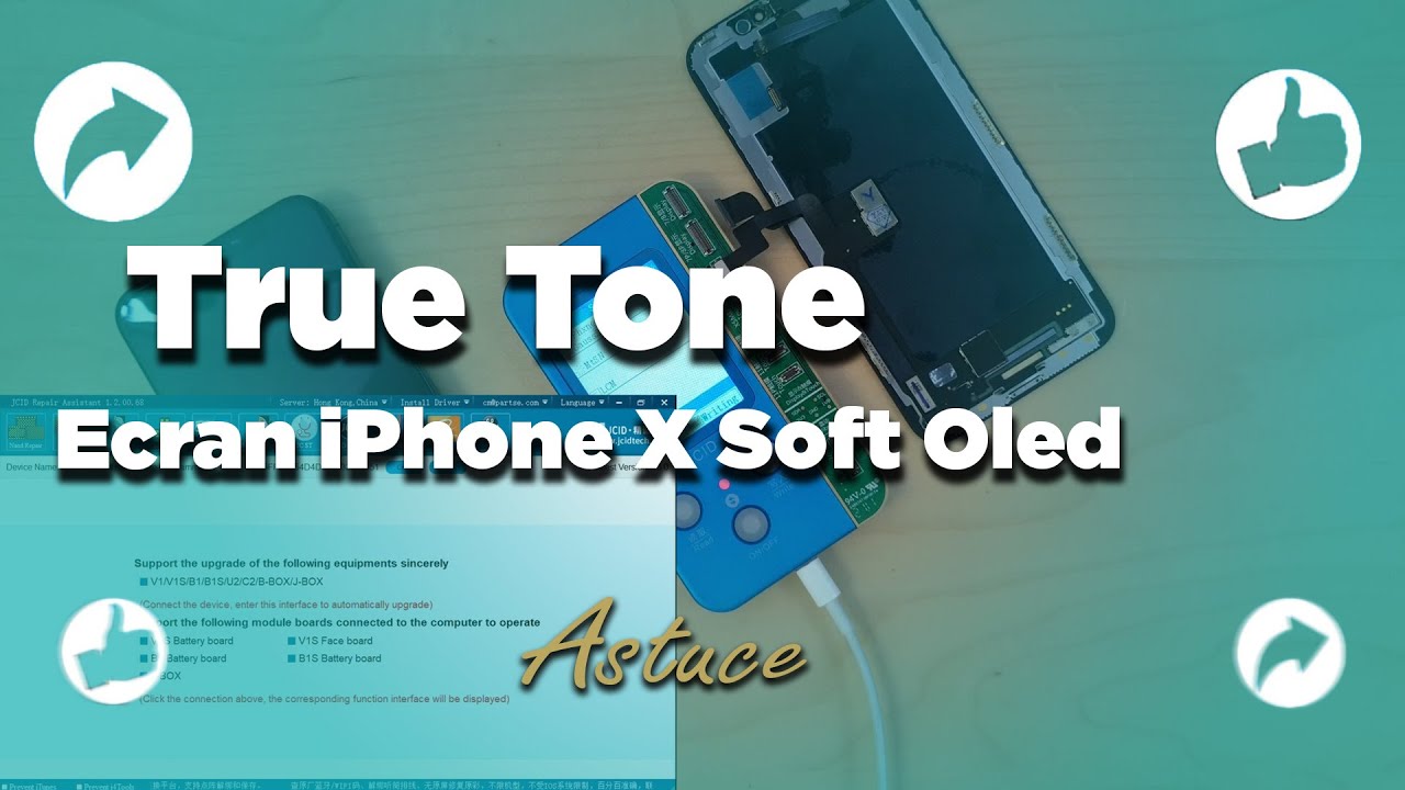 On remet le true tone sans l'écran original - JCID V1S - Soft Oled -Pieces2mobile