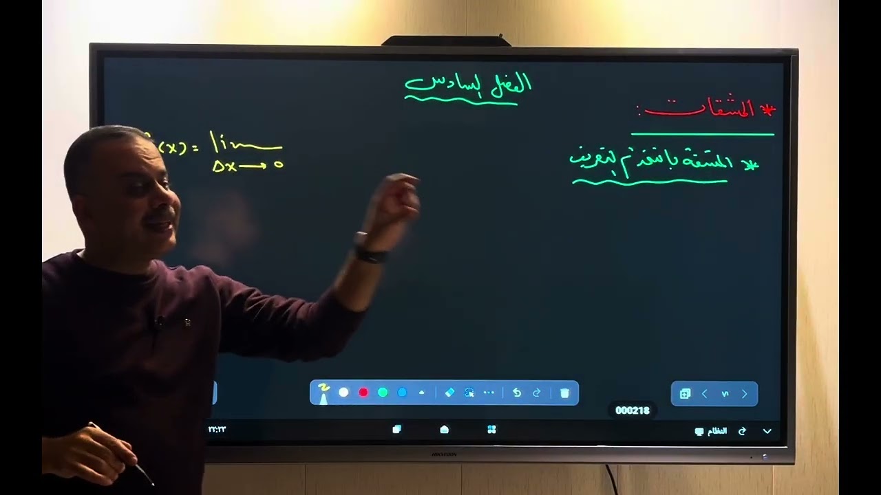 خامس علمي - الفصل السادس - المشتقات -محاضرة ١ - المشتقة بأستخدام التعريف 