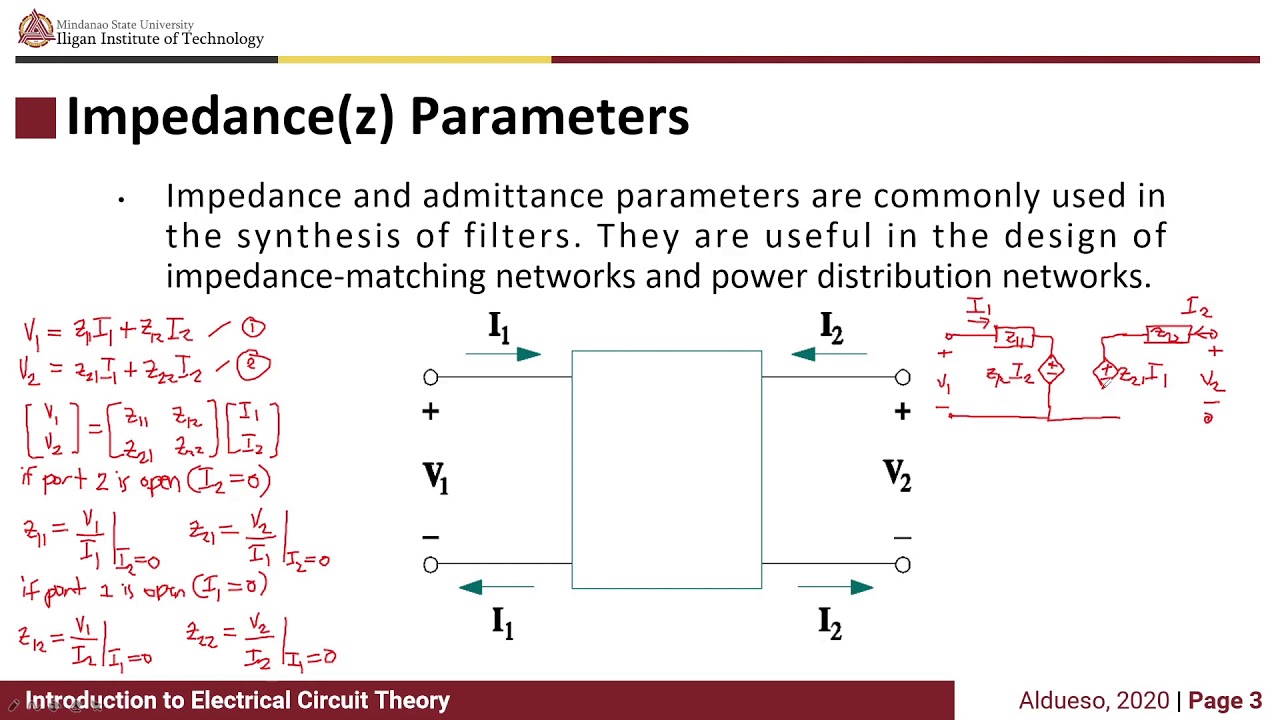 EEE132 -  Electric Circuit Theory II: Two-port Networks (z-Parameters) Part I