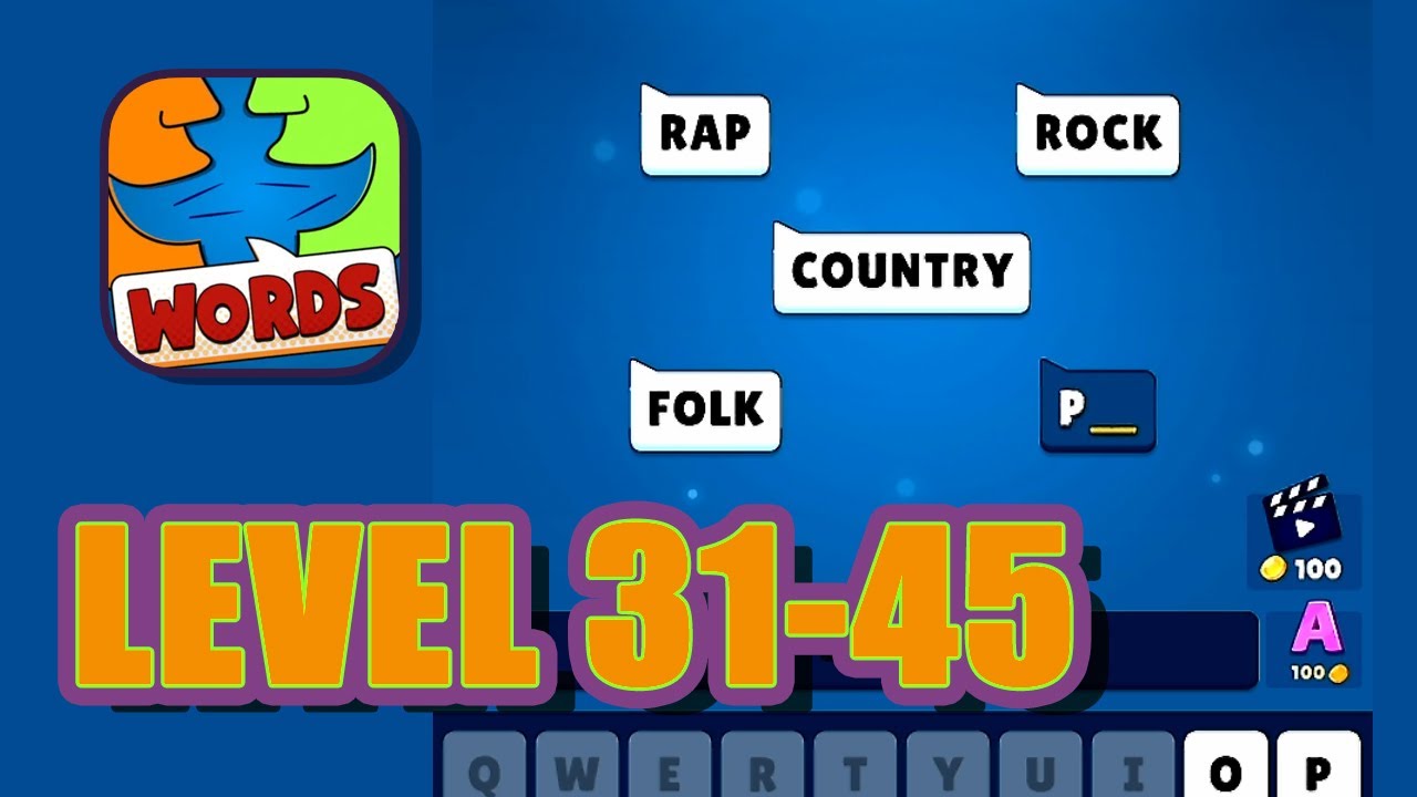 😆Popular Words 🤣Family Game🥳Level 31-45| Gameplay🧐