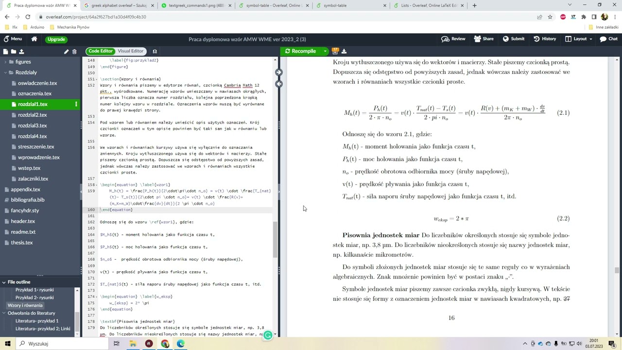 Sekcje, podsekcje, pogrubienie, pochylenie i zmiana koloru czcionki - Overleaf część 4