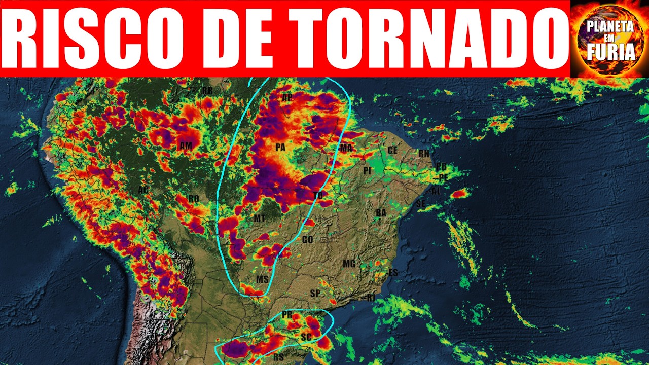 vendavais e chuva pesada em surgimento no brasil
