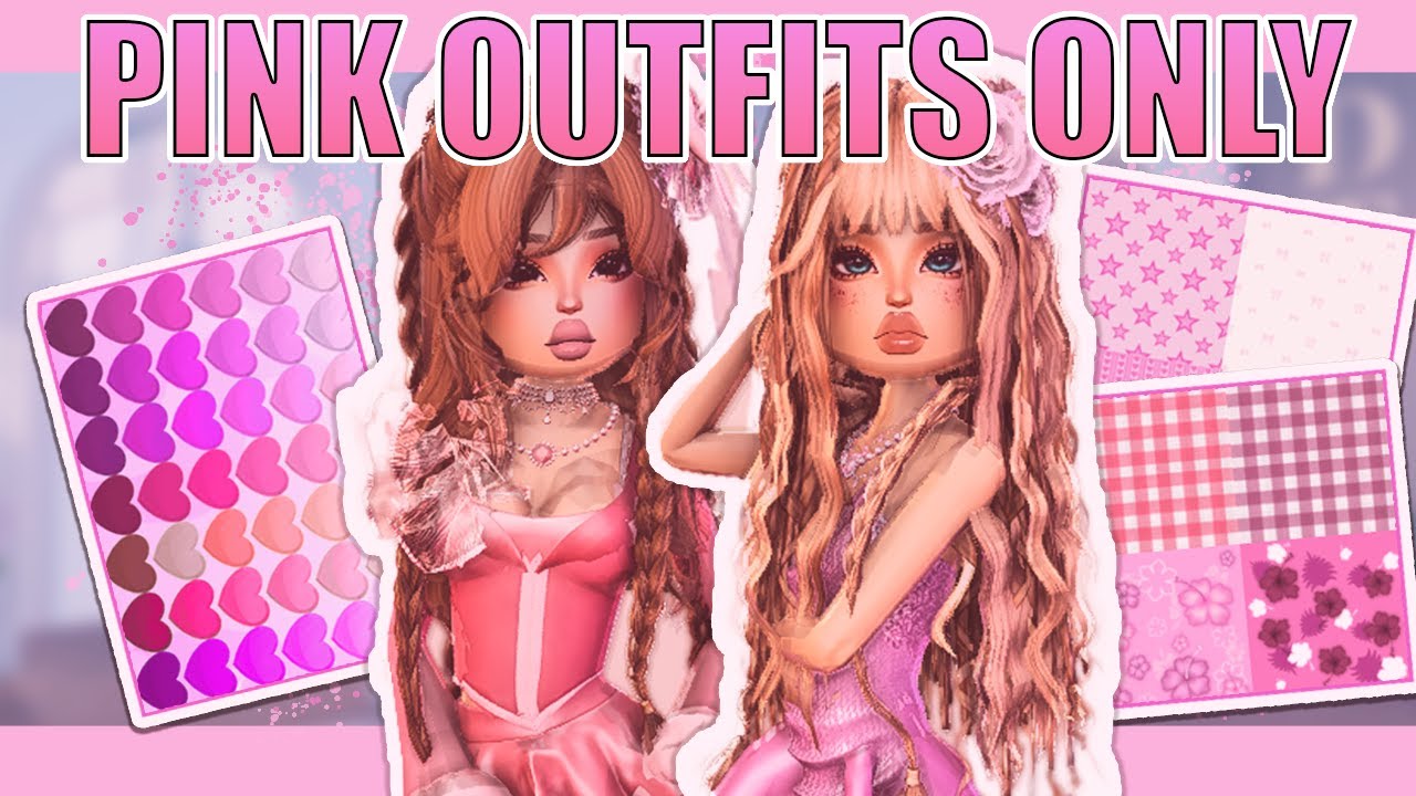 ONLY Making *PINK OUTFITS* in *DRESS TO IMPRESS* (ROBLOX)