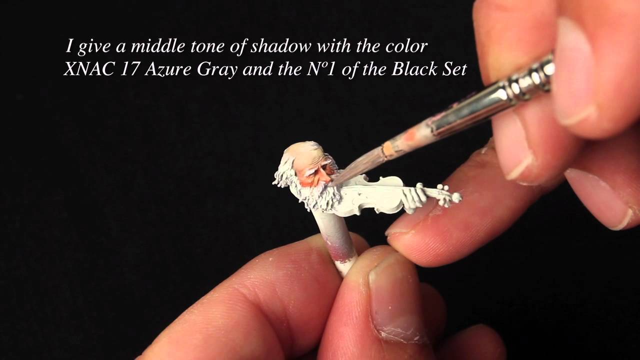 STEP BY STEP THE OLD FIDDLER IN ACRYLICS (face and cloth), CODE WY-08