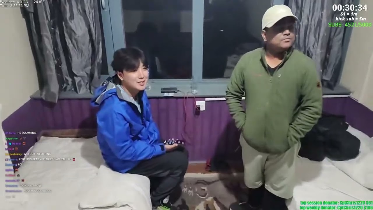 ice poseidon gets suspicious of sherpa, full debacle with info #nepal #travel #live