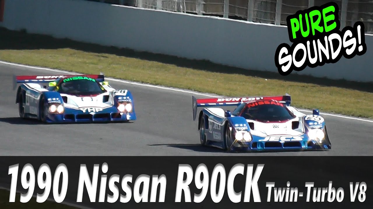NISSAN R90CK  / Le Mans 24h (Group C) Twin Turbo Sound-Check car on track!