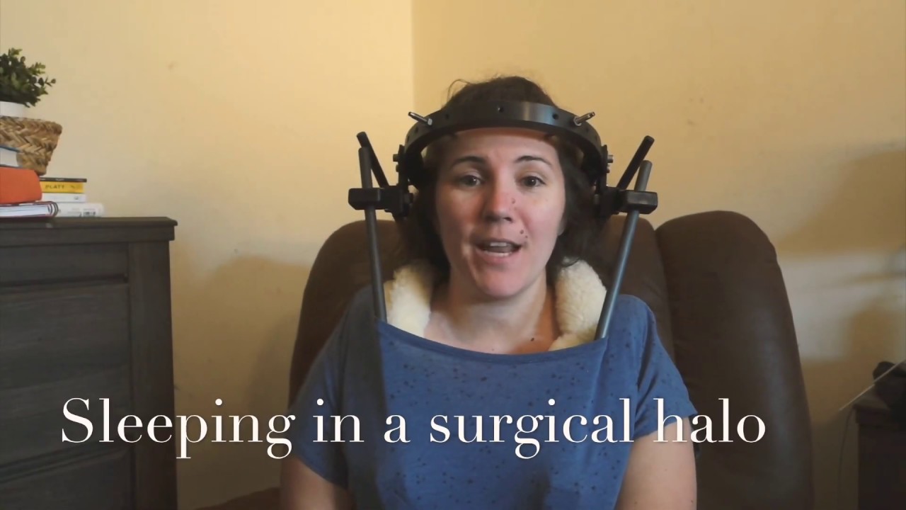 Sleeping in a surgical halo