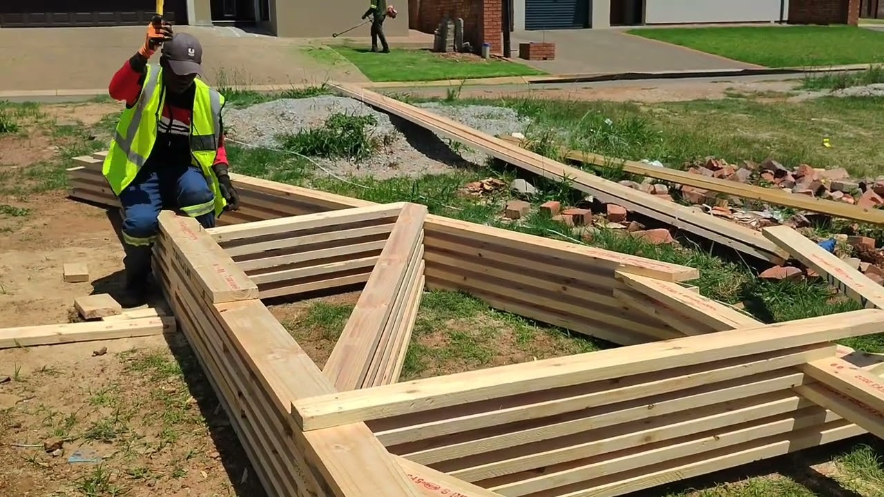 Step 16 -- Roof Trusses | Owner Building In South Africa