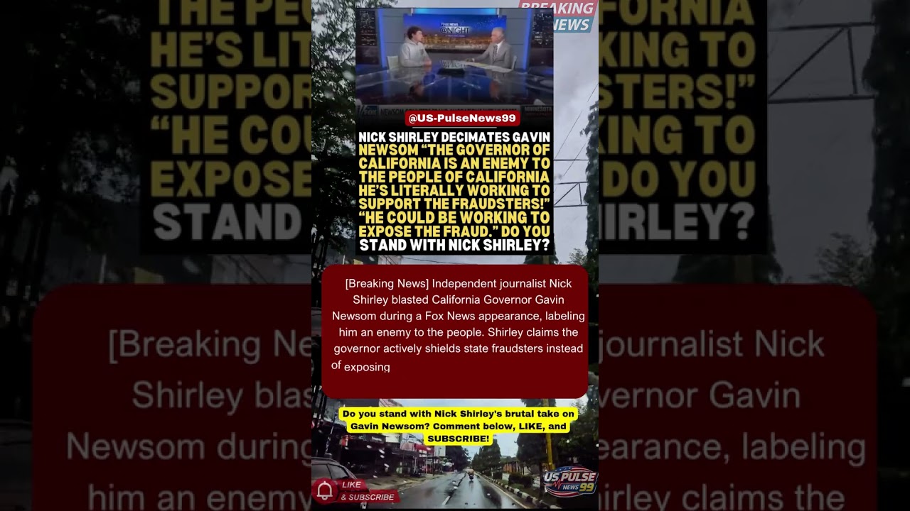 Journalist Nick Shirley Exposes Gavin Newsom In Live Clash! #Shorts #USNews #USPolitics