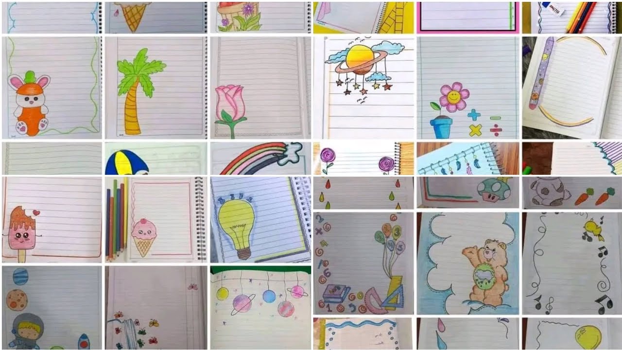 أجدد تسطيرات لتزيين الدفاتر للأطفال للبنات و اولاد 🎉🎊
