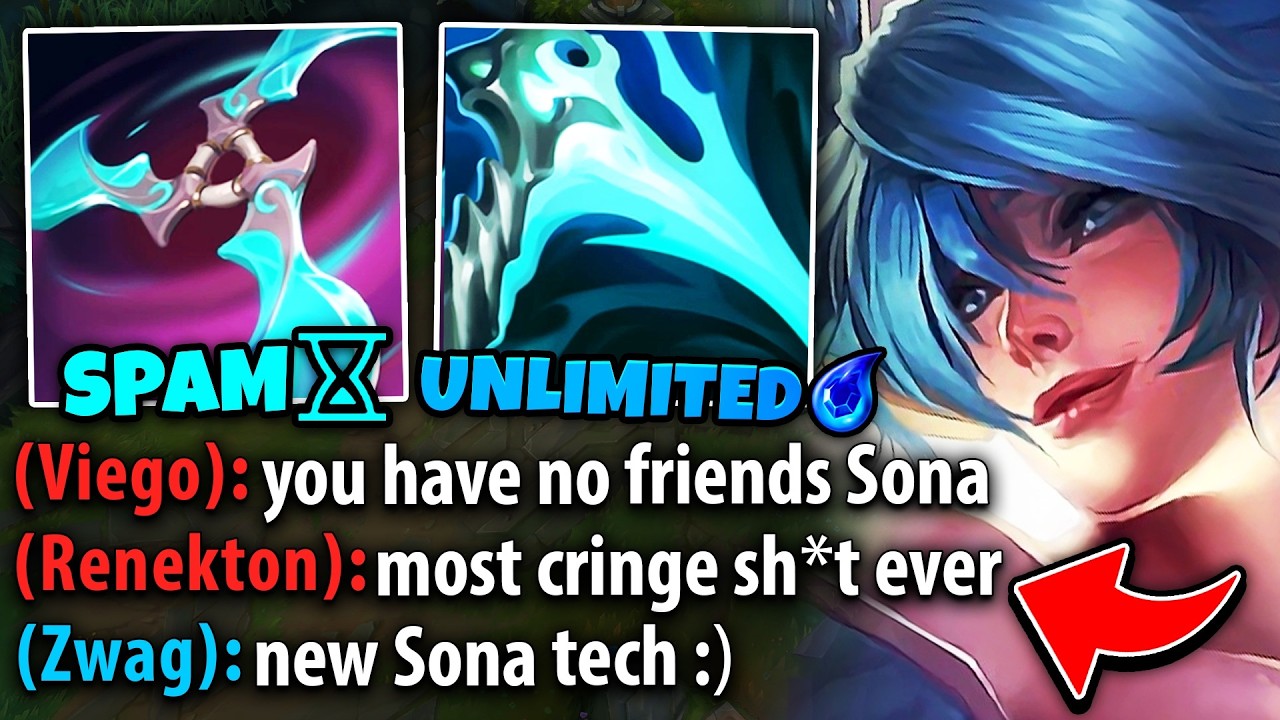 I invented the most diabolical Sona build ever... (SPAM SPELLS ENDLESSLY)