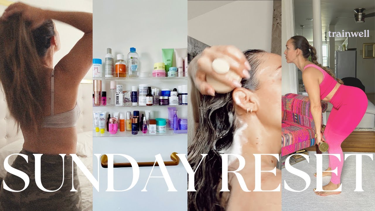 SUNDAY RESET VLOG | everything 🚿 routine | workout w/ me [& Giving YOU a FREE Trial] | organizing
