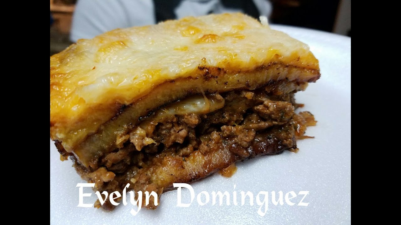 Como hacer un Pastelón Puertorriqueño ,Pinon