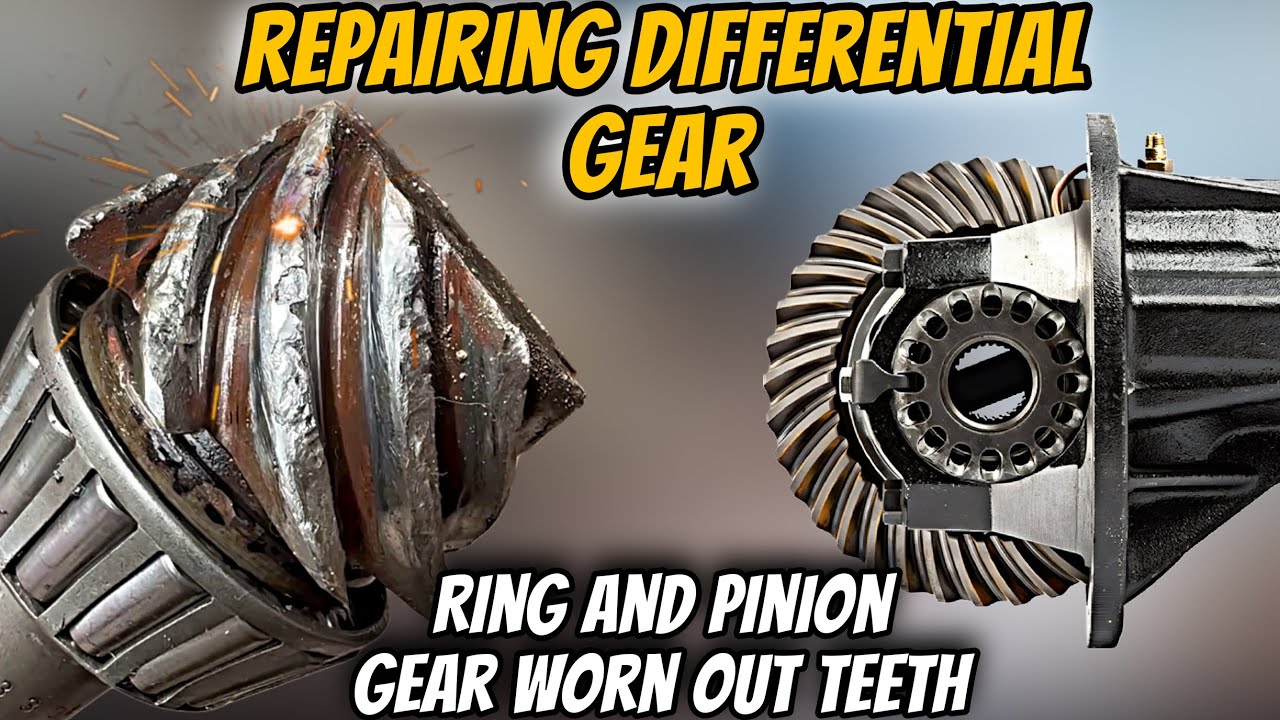 Repairing Differential Gear Ring and Pinion Gear Worn Out Teeth | How to Rebuild Gear Broken Teeth