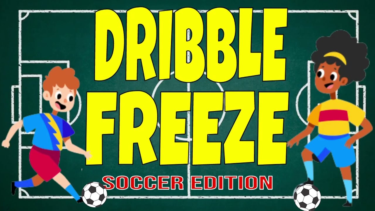⚽️Dribble Freeze⚽️Soccer Edition! Warm up Activity to Practice Soccer Skills in PE or at Home!