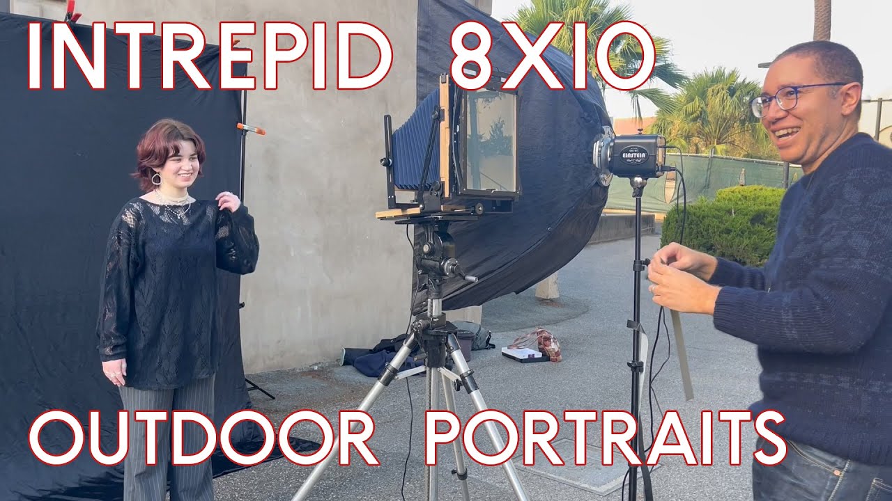 Смелые портреты 8x10 на улице с Einstein Strobe! Широкоформатная съёмка + печать и паспарту