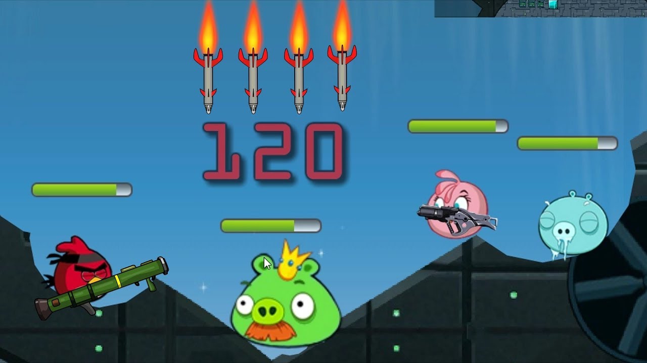 Angry Birds Ultimate Battle - FINAL LEVEL BAZOOKA SHOOT ALL KING PIGS!
