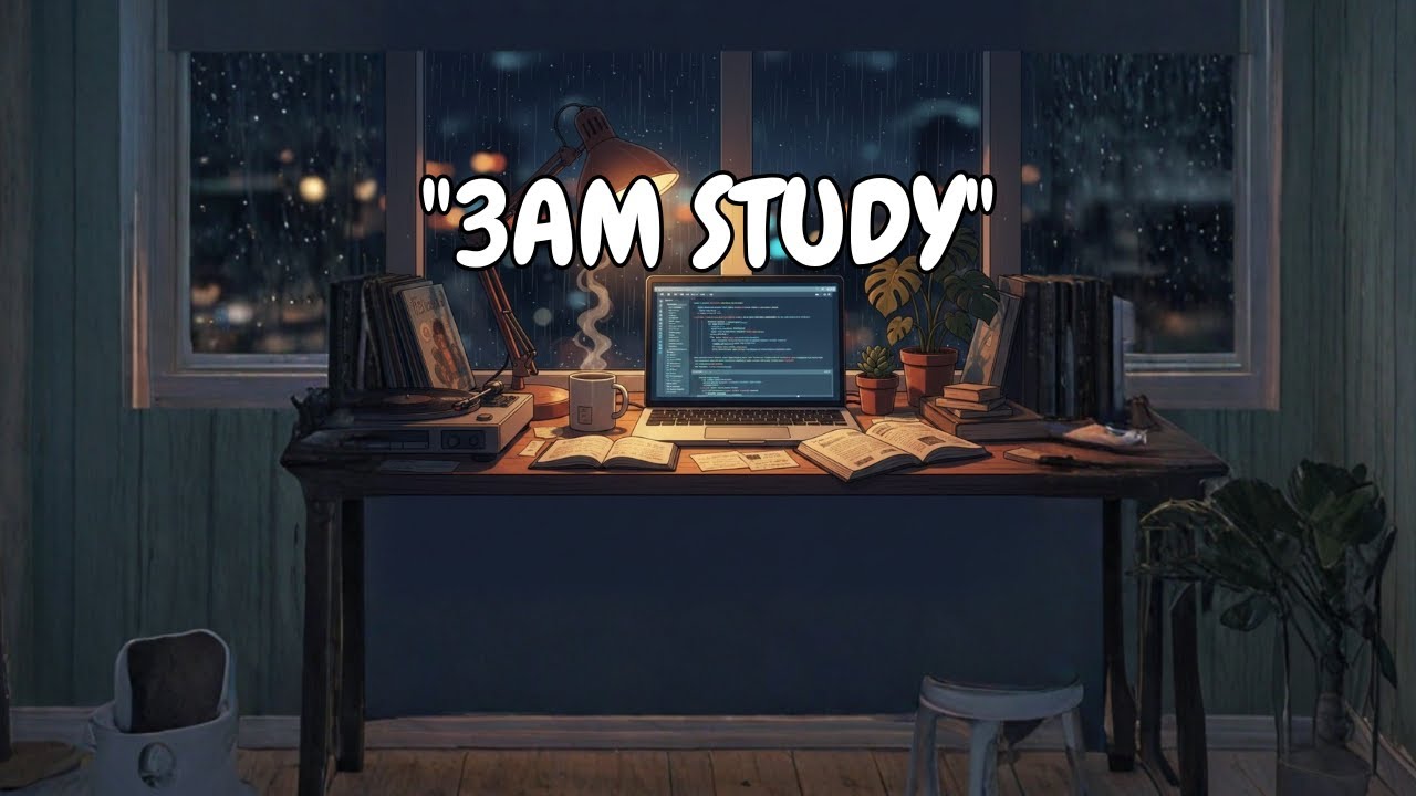 3AM Study Lofi - Deep Focus Beats 📚 | Rain & Piano