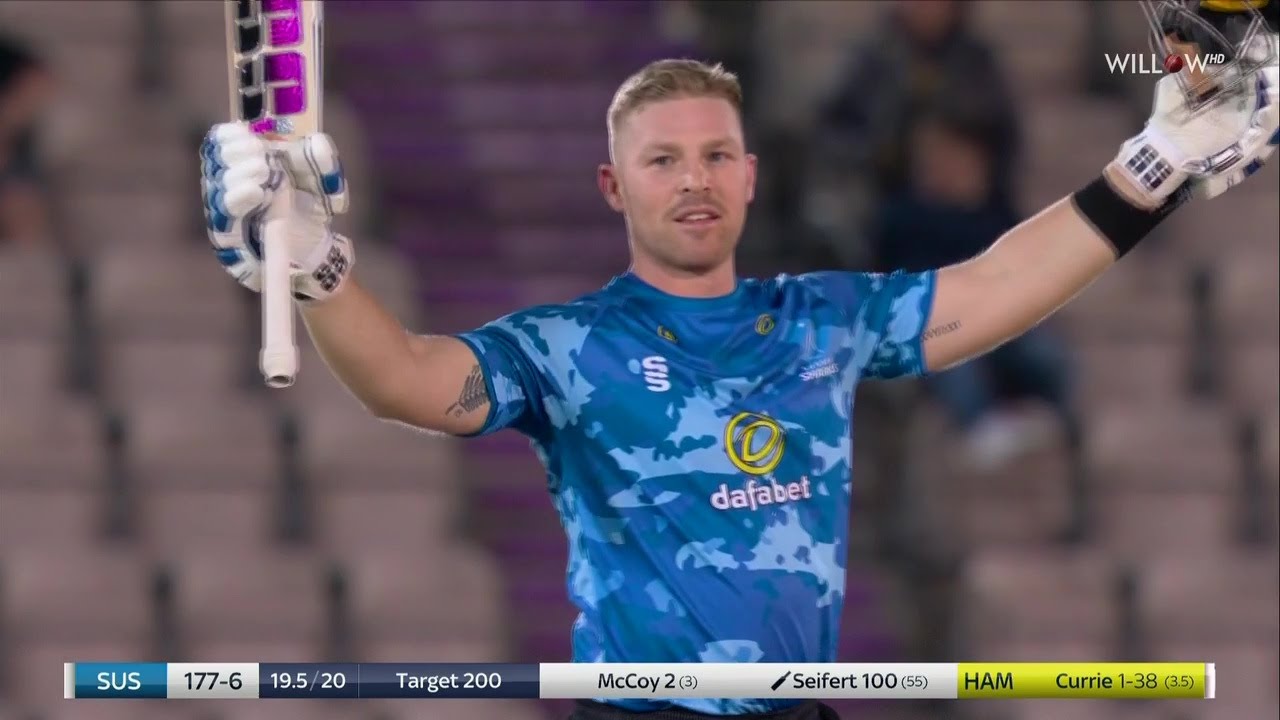 Tim Seifert 100 runs vs Hampshire, | T20 Blast - Hampshire vs Sussex