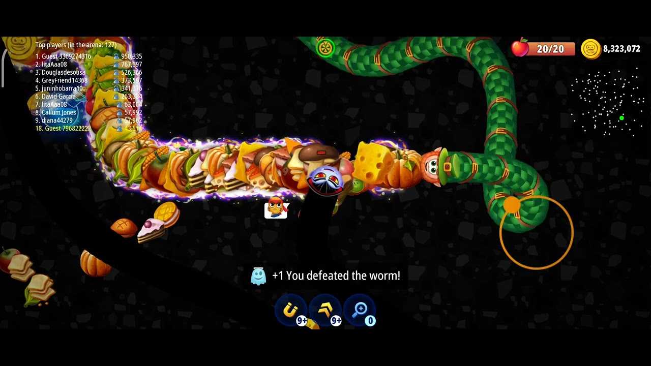 worm zone  invisible skin around 199999 score #gaming #subscribe #wormzone #youtube #totalgaming