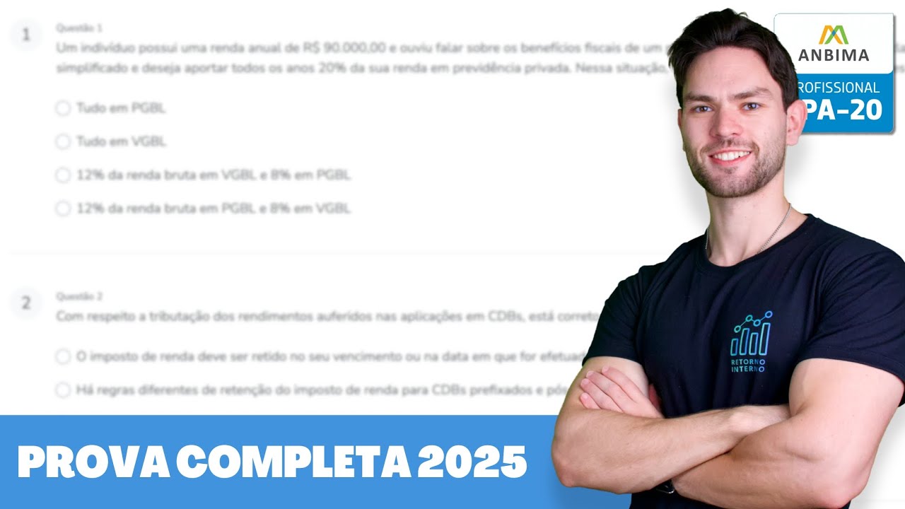 Prova CPA 20 Completa e Comentada: Fa&ccedil;a Antes de Tentar a Sua Certifica&ccedil;&atilde;o em 2025! ✅
