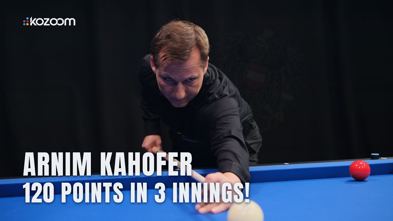 Arnim Kahofer in 1-Cushion: 120 points in 3 innings!