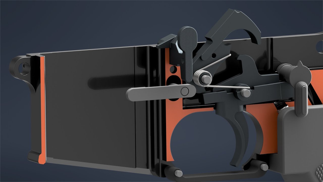 How an AR-15 works - trigger group animation