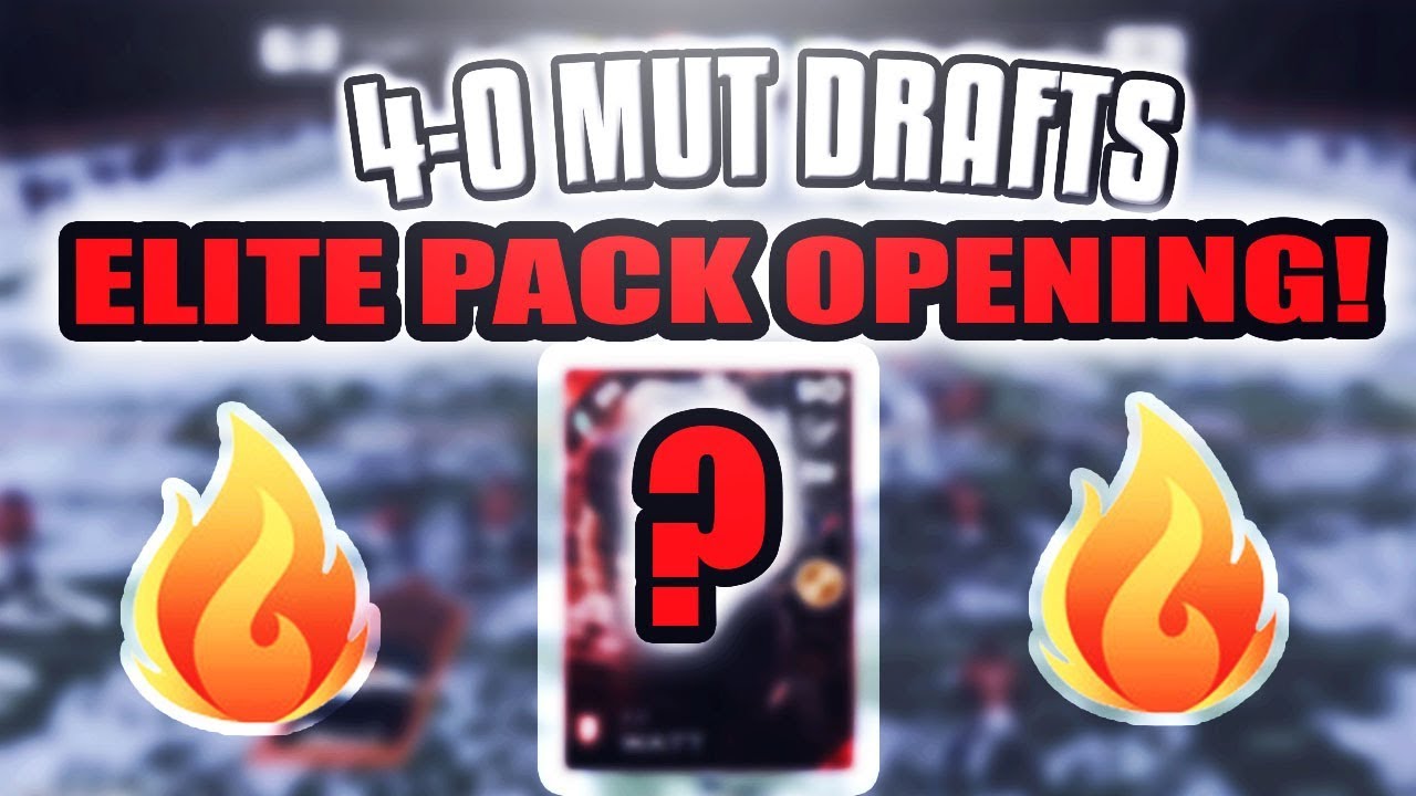 4-0 MUT DRAFTS RUN!!! ELITE PLAYER PACK OPENING!!! - Madden 18 Ultimate Team