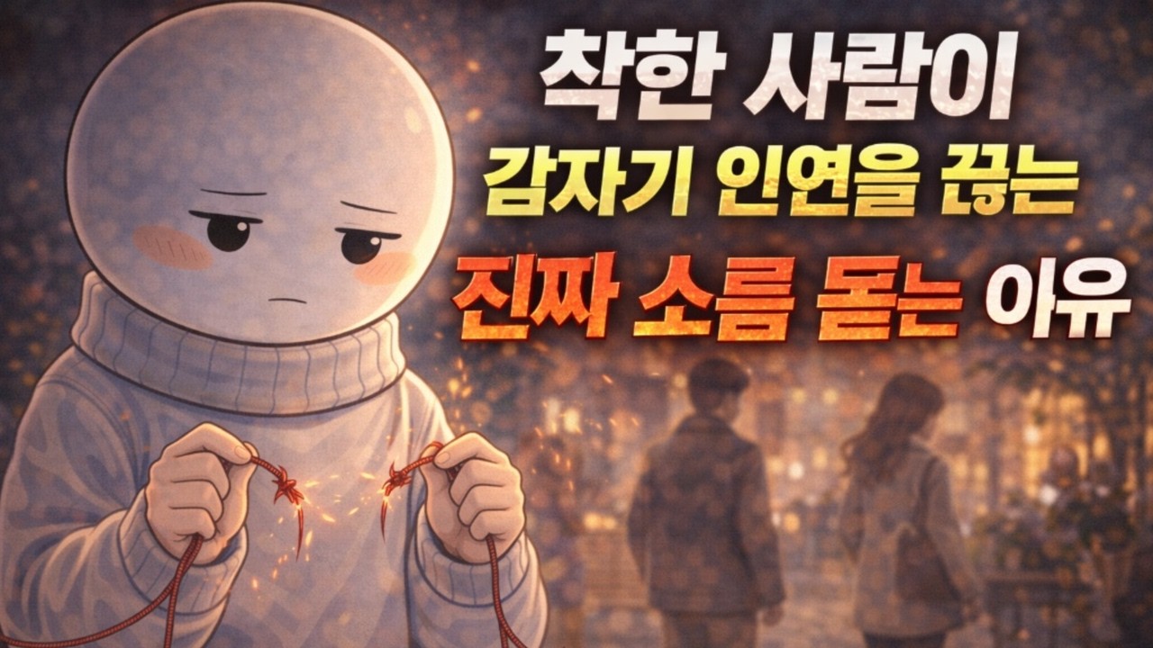 착한 사람이 갑자기 인연을 끊는 진짜 소름 돋는 이유