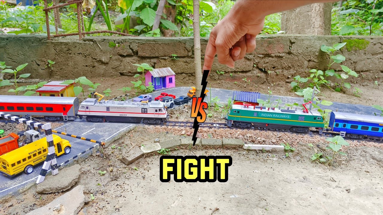 WAG9 vs WAP7 Locomotive Fight | Indian Model Train Crash