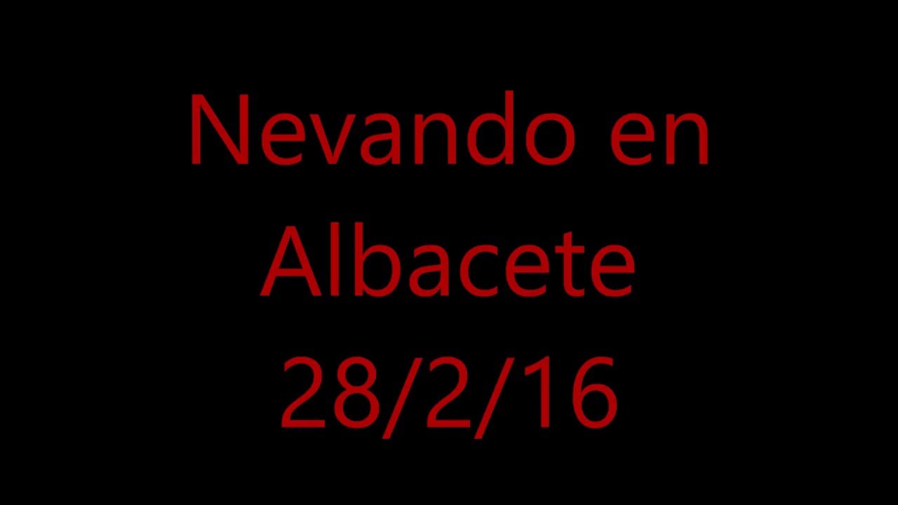 Nevando en Albacete 28-2-16